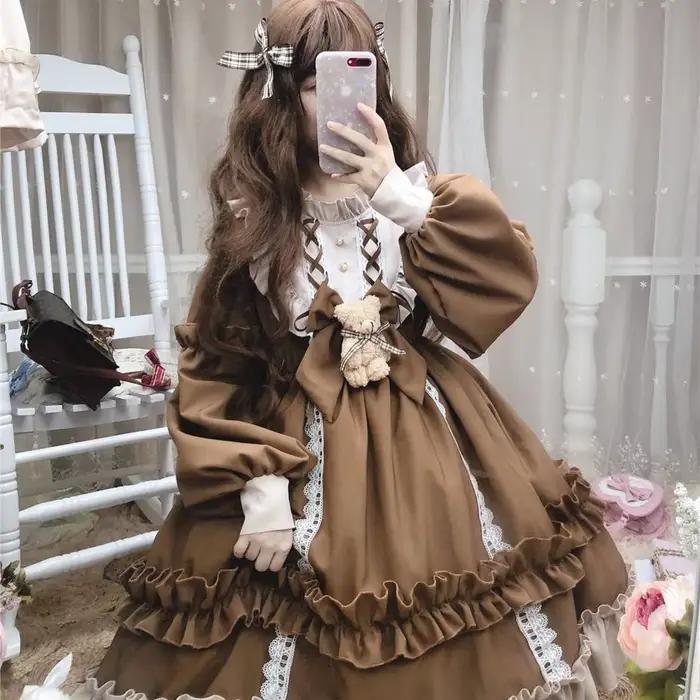 Ensemble complet de jupe Lolita, robe d'étudiant loli japonaise mignonne, jupe de sœur douce lolita 