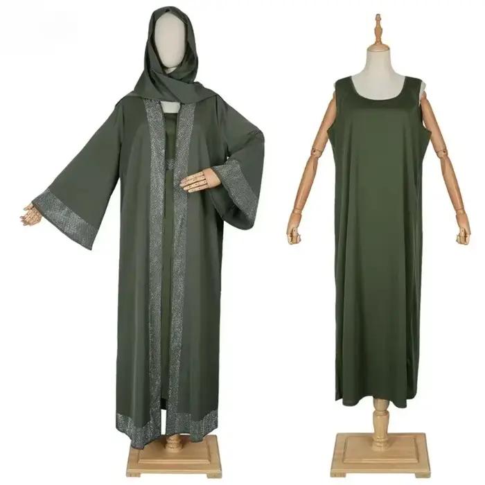 Robe musulmane modeste pour femmes Jalabiya Eid Ramadan arabe longue Robe dubaï Islam maroc caftan A