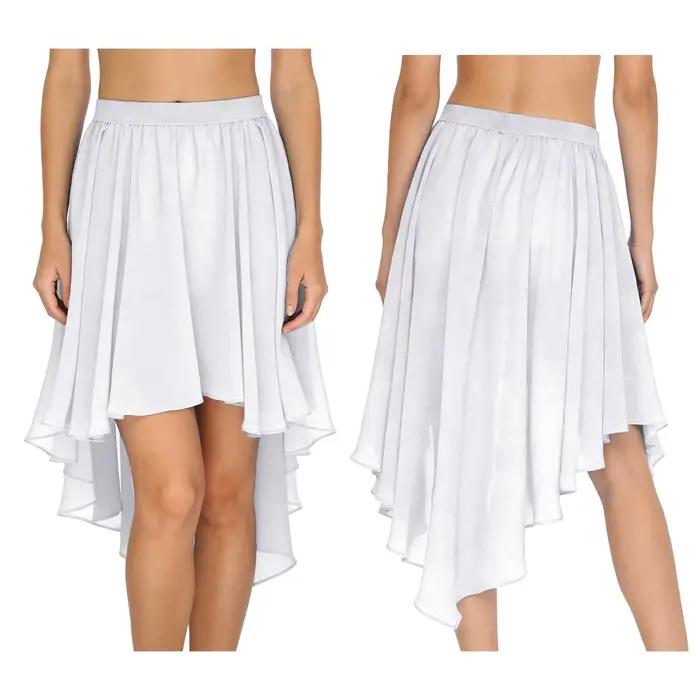Costume de danse lyrique moderne extensible pour femmes, jupe en mousseline de soie transparente, ju