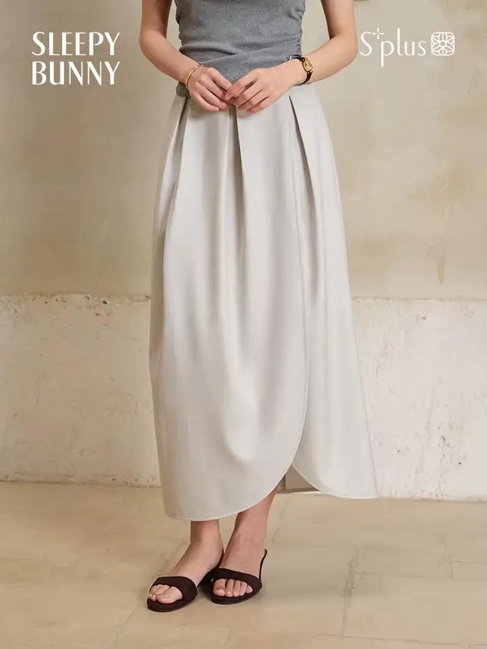Jupe mi-longue taille haute pour femmes, ourlet tulipe, fendue sur le devant, Design élégant, ligne 