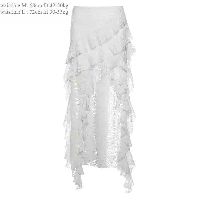 Jupe gothique années 2000, vêtements d'été pour femmes, Gyaru Kpop, Streetwear, dentelle, taille hau