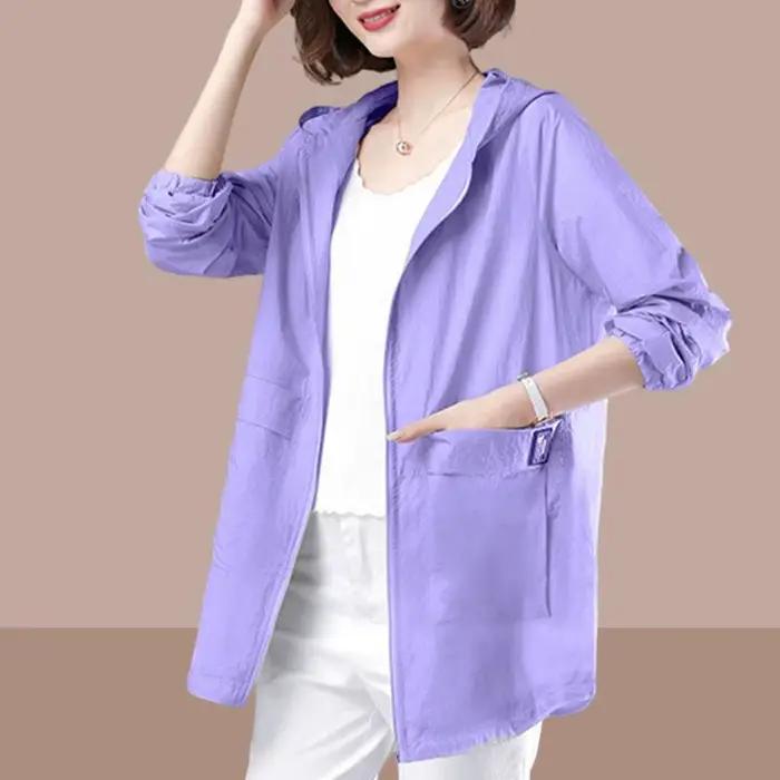 Manteau mi-long ample et léger pour femme, protection solaire anti-UV, pour les activités de plein a
