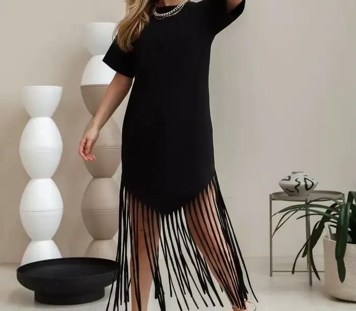 Robe longue florale pour femme, grande taille, T-shirt ample, jupe longue