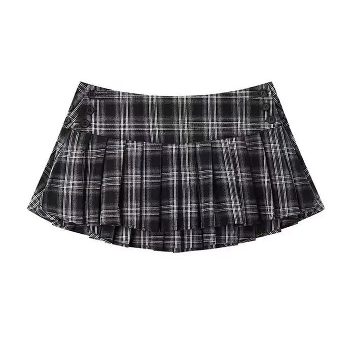 Mini jupes à carreaux pour femmes, mode coréenne, vêtements Y2k, jupes courtes mignonnes, Harajuku, 