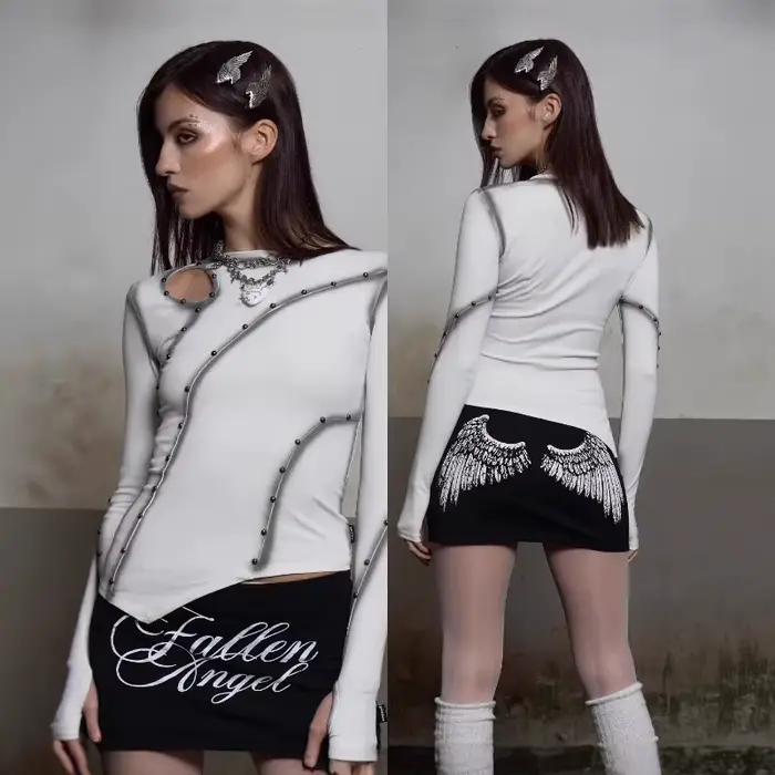 Jupe courte d'été personnalisée, design mince et polyvalent, à la mode, style rétro américain, jupe 