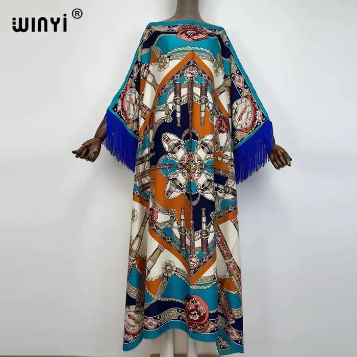 MIDDLE-Robe Longue en Mousseline de Soie pour Femme, Caftan, Style Boho, Sexy, Décontractée, Florale