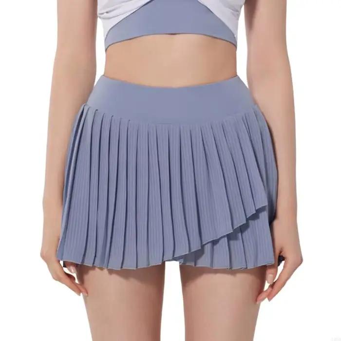 Jupe Tennis avec short intégré pour femmes, robe athlétique plissée à taille extensible, pour Golf, 