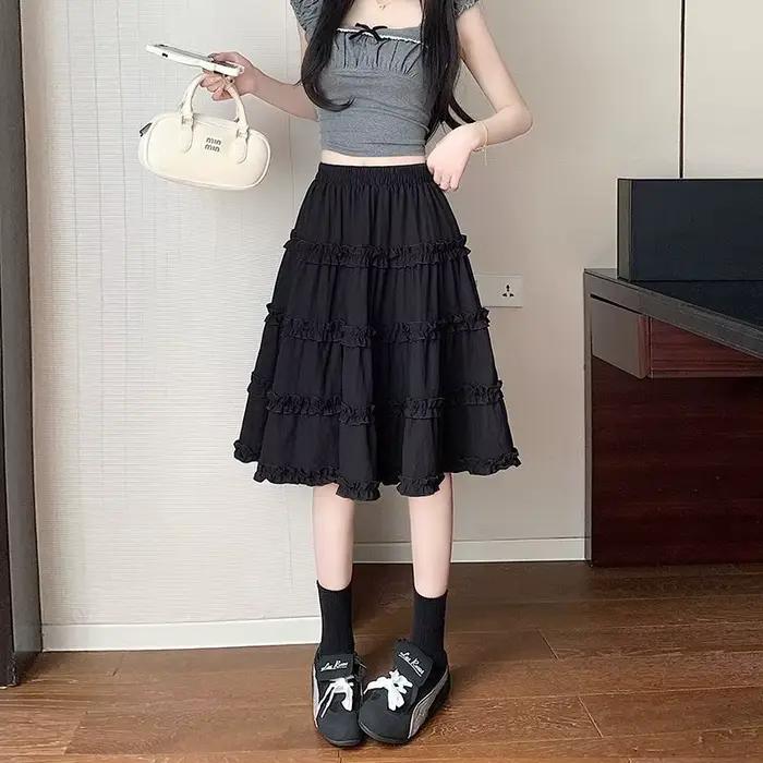 Jupe plissée blanche taille haute, nouvelle collection printemps-été, effet amincissant, pleine et p