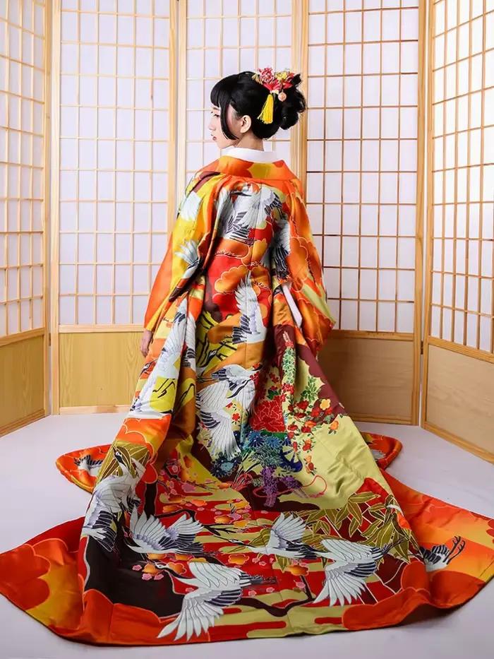 Robe Kimono à Manches sulfpour Femme, Tenue Formelle Japonaise, Imprimés Floraux, Costume Cosplay, p
