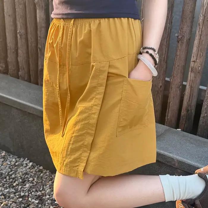 Jupe-short cargo d'été pour femme, jupe courte polyvalente anti-frottement tendance