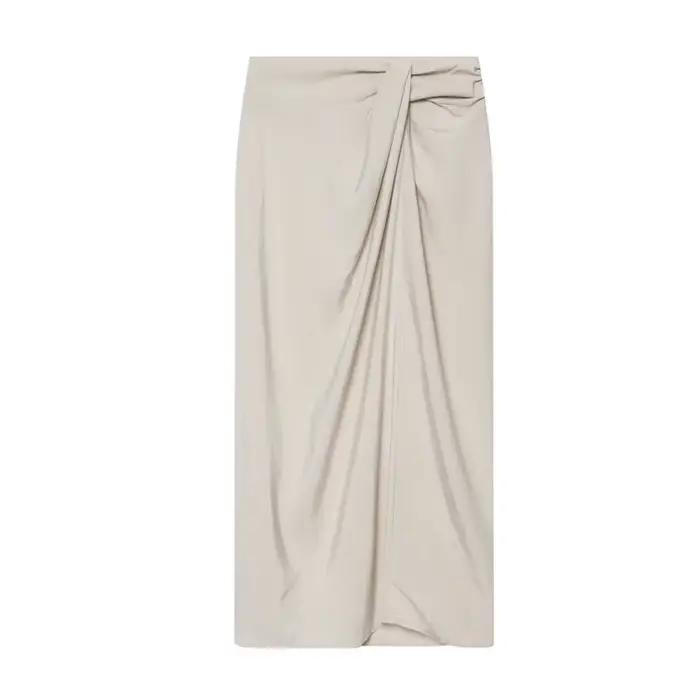 Jupe plissée midi pour femme, nouvelle collection printemps-été 2026, style décontracté chic et orig