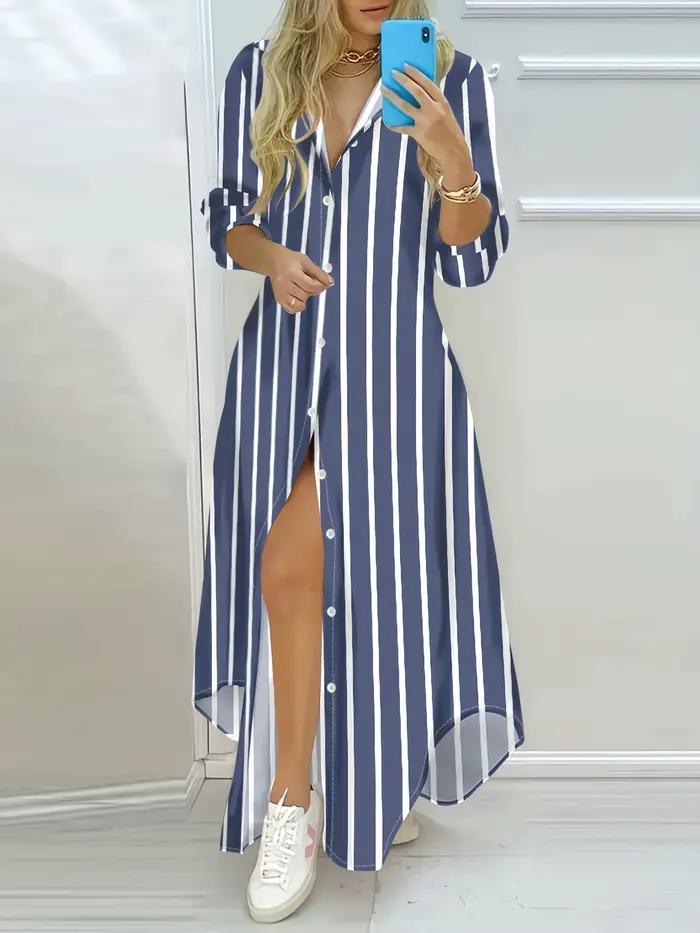 Robe à manches longues pour femmes, robe mi-longue décontractée de couleur unie, mode automne-hiver,