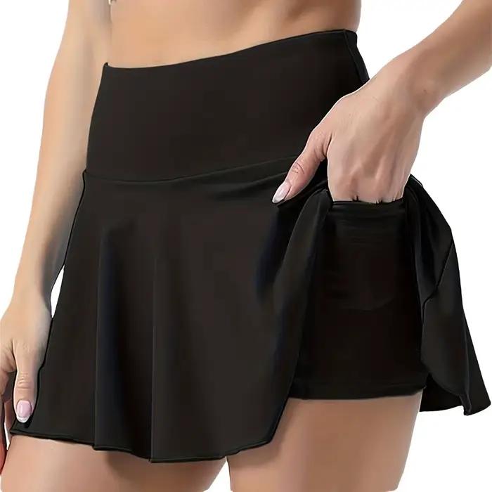 Jupes de tennis plissées avec shorts intégrés et poches, jupes-shorts de golf taille haute style cro