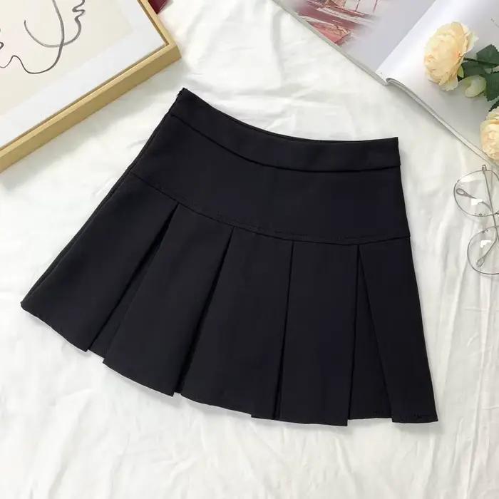 Jupe courte plissée grise taille haute pour femme, mode féminine, amincissante, polyvalente, anti-tr