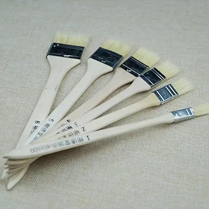 2016 nouvelle boutique longue tige en bois peinture brosse poils de porc peinture stylo brosse à réc
