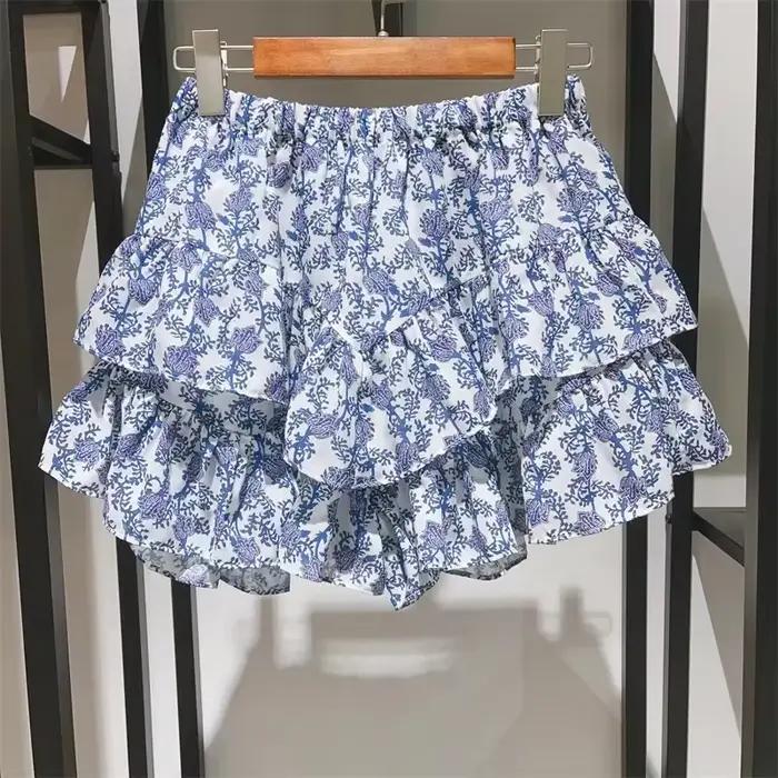 Mini jupe mi-longue pour filles, jolie jupe de vacances, 100% coton, doux, été, nouveau, 2024