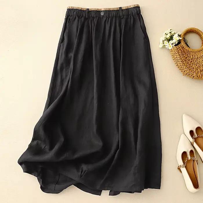 Jupe en lin pour femmes, nouveau Style coréen, à la mode, artistique, Chic, assorti avec tout, taill