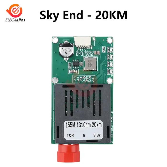 Module émetteur-récepteur optique TTL, 20KM 40KM 60KM, Communication à Fiber optique DC 5.5-26V pour
