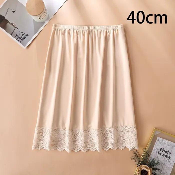 1 pièce Jupe de dessous en dentelle pour femme, idéale pour l'été, sous-jupe de sécurité pour longue