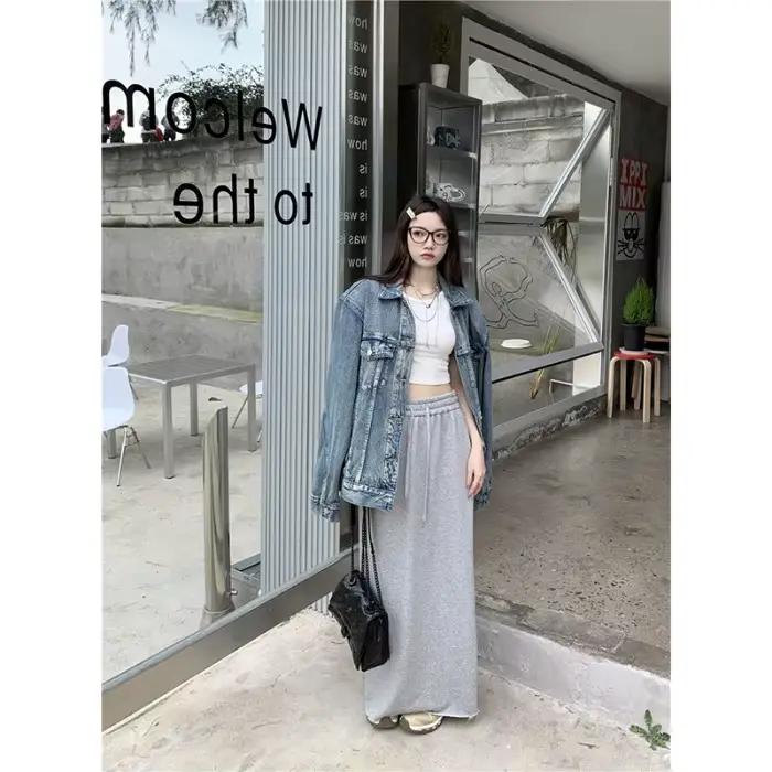 Jupe midi taille haute pour femme, design simple, nouveau style d'été, jupe trapèze élégante, style 