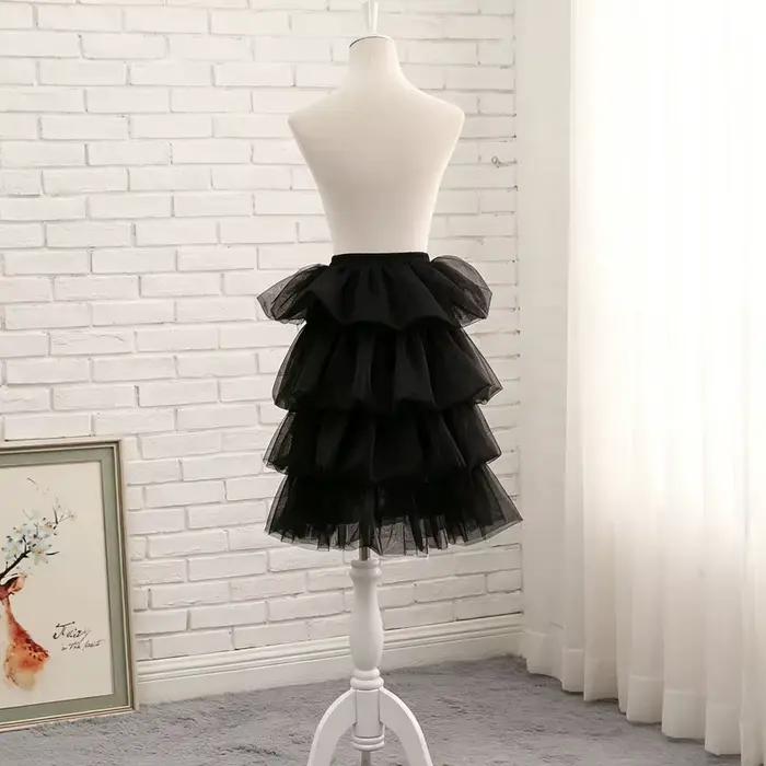 Jupon de soutien pour jupe Lolita pour femme, en tissu doux, effet remonte-fesses, forme cloche, san