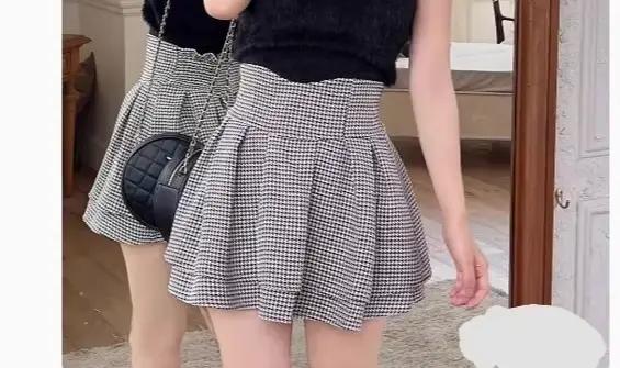Jupe courte Macaron taille haute pour femme, jupe douce pour femme, jupe solide, série de succession