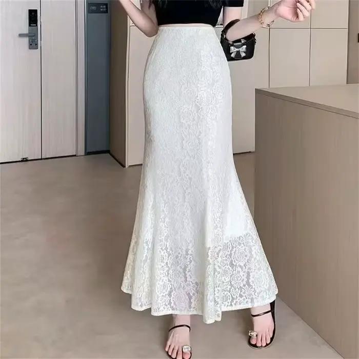Jupe sirène tendance pour femme, nouvelle collection été, taille haute, moulante, mi-longue, design 
