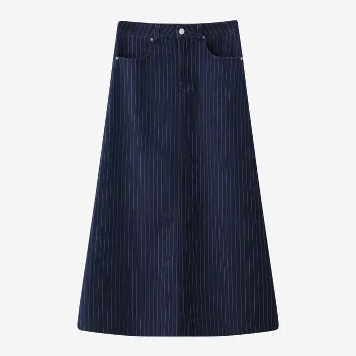 Jupe en jean à fines rayures AS SS26, vêtements de mode pour femme, tenue féminine