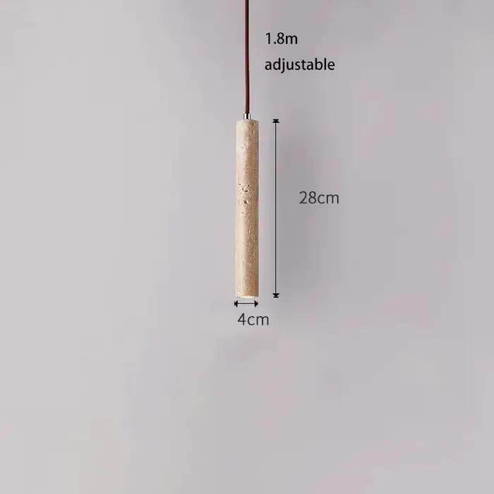 Lampe à pendentif LED à Tube Long, plafonnier en bois, Style japonais, vent silencieux, lustre de ch