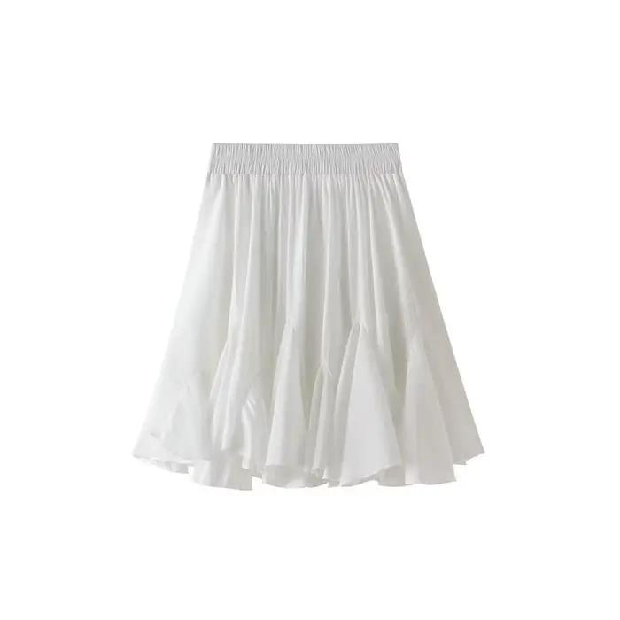 Jupe d'été à volants avec Short pour femmes, jupe de Tennis trapèze, Sexy, noire, courte, plissée, 0