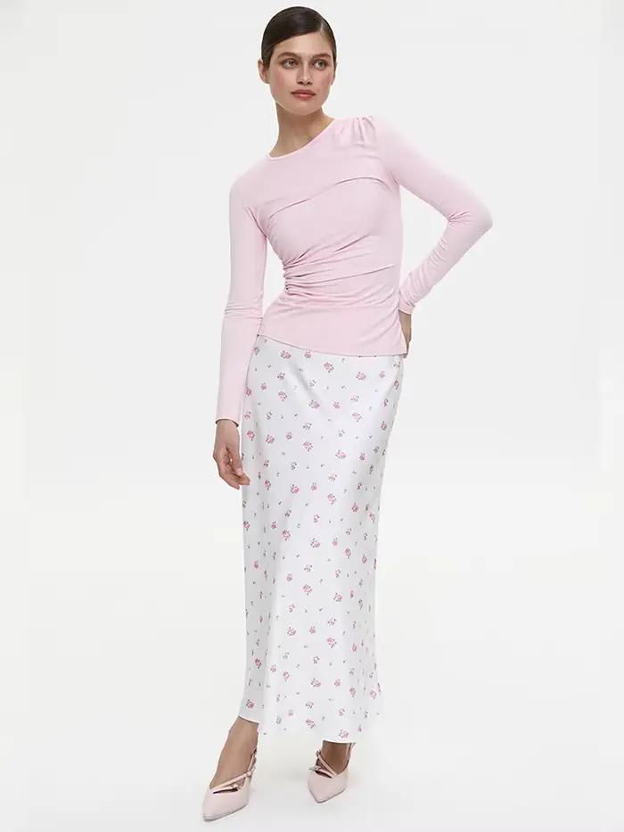 Jupe longue imprimée d'été pour femmes, taille haute, contraste, Patchwork, Slim, élégant, look de f
