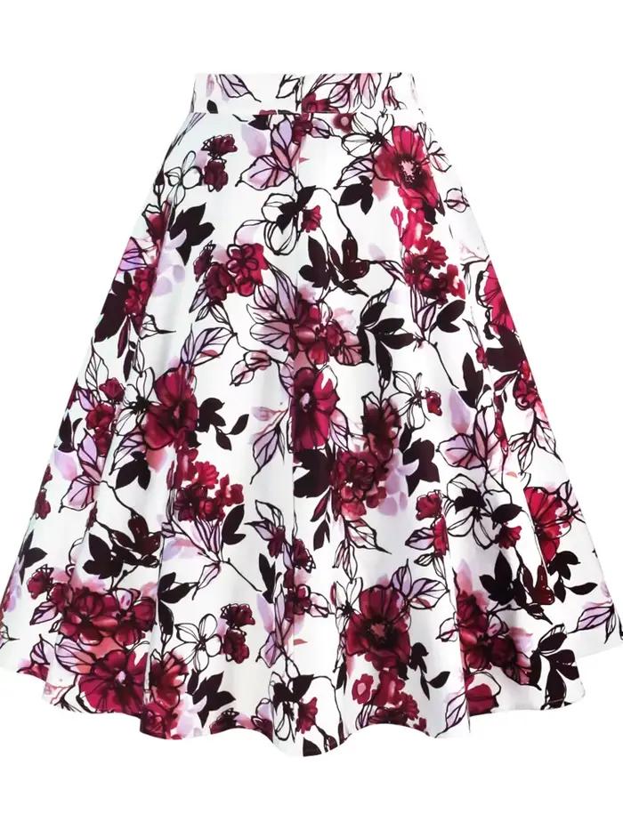 2025 été jupe Midi piste Vintage Rockabilly robe d'été rouge femmes Sexy Pinup 50S coton à pois moti