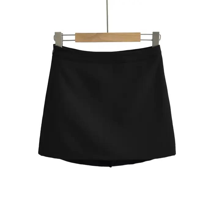 Mini jupes noires pour femmes, vêtements d'été, jupe crayon, mode coréenne, micro jupe japonaise Kaw