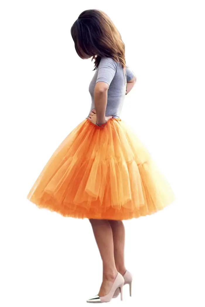 Jupes Tutu Fuchsia multicouche en Tulle, jupon moelleux, sous-jupe de princesse, robe de bal, jupe d