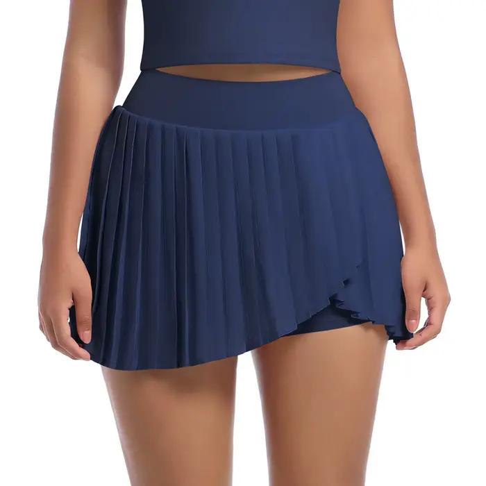 Nouvelle jupe plissée avec poches, jupe courte d'été pour le sport, le yoga, la gym, jupe de tennis 