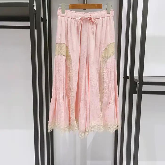 Jupe-culotte en dentelle pour femme avec cordon de serrage et taille élastique – Collection été 2026