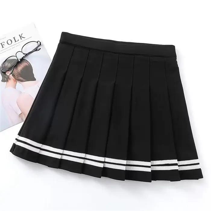 Mode Preppy Style jupes plissées femmes 2025 printemps été nouvelle une ligne robe courte douce fill