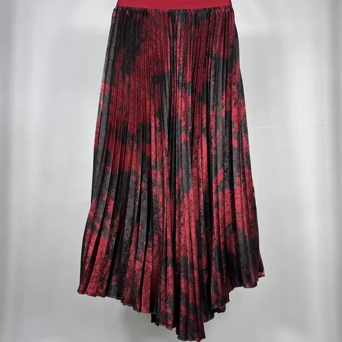 Jupe plissée style vieux argent pour femmes, vêtements de rue chic, style minimaliste, jupe mi-longu