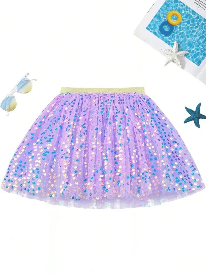 Jupes scintillantes pour jeunes filles, nouvelle collection de vêtements pour enfants, style occiden