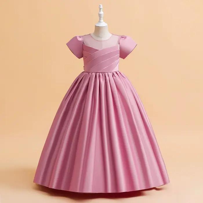 Robes de demoiselle d'honneur élégantes pour filles, robe de soirée de mariage blanche, longue robe 
