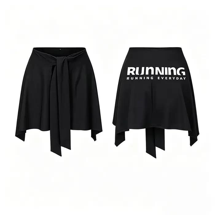 Jupe de yoga pour femme, antidérapante, pour la gym et le fitness, avec design à lacets allongé, res
