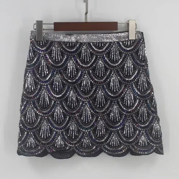 Hirigin jupes à paillettes pour femmes jupes décontractées chics été nouvelle fête Clubwear mode fem