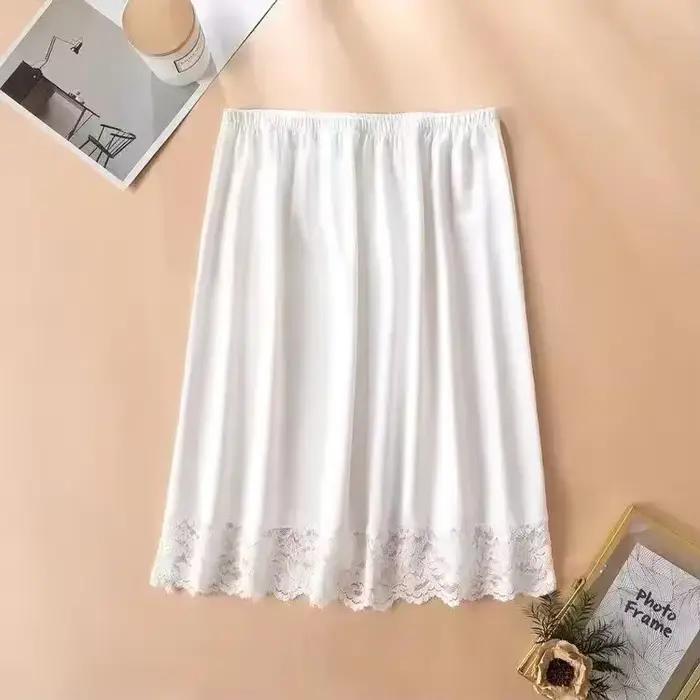 Été 3 longueurs femmes dentelle sous-jupe jupon sous robe jupe longue jupe de sécurité doublure surd