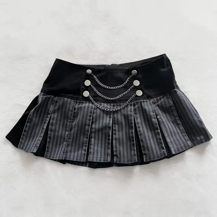 Mini-jupes d'été pour femme, style vintage coréen, jupes à carreaux pour femmes, jupes Y2K, jupes pl