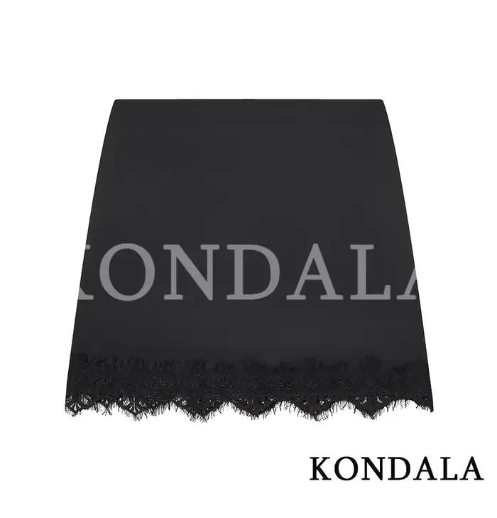 KONDALA Culottes tendance à ourlet en dentelle pour femme, collection été 2026, mini-jupes-shorts dé