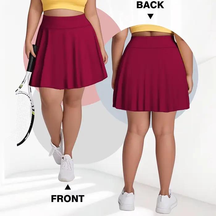 Grande taille femmes avec poche jupe courte Fitness jupe courte taille haute mode 200lbs sport jupe 