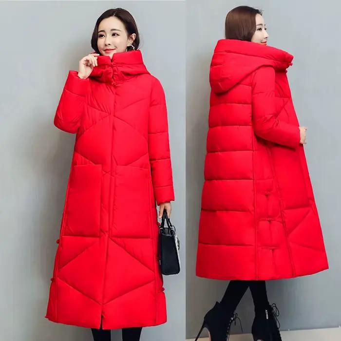 Hiver Long manteau femmes 2025 mode nouveau épaissir coton rembourré chaud neige vêtements d'extérie
