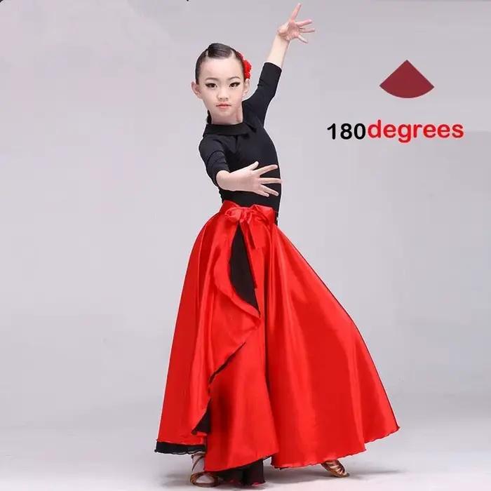 Flamenco espagnol châle jupe femmes adulte sevillana Performance danse noir grande taille femme fill