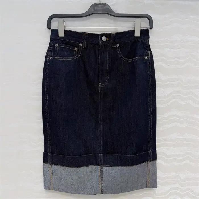 Jupe pour femme Nouvelle jupe droite taille haute pour l'été 2026 Jupe en jean rétro en pur coton Ju