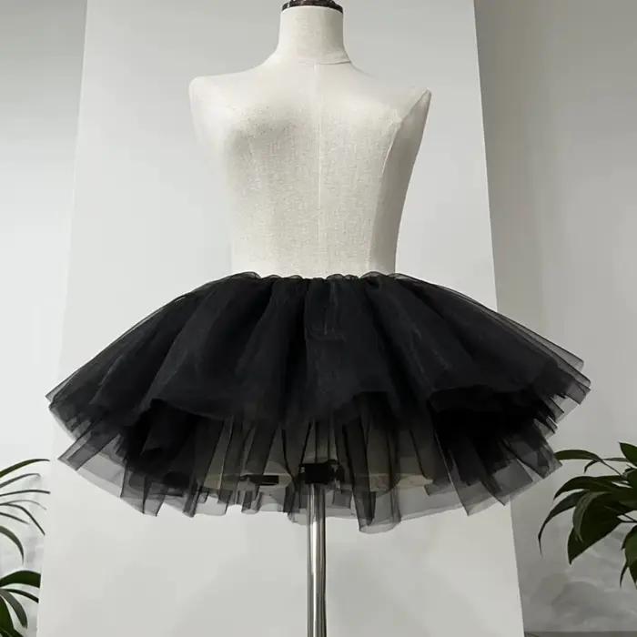 Nouvelle sous-jupe bouffante Lolita à 4 couches, robe tutu blanche et noire, costume de cosplay, rob